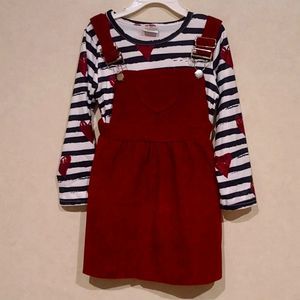 Cute! Valentine jumper set. Size 5/6